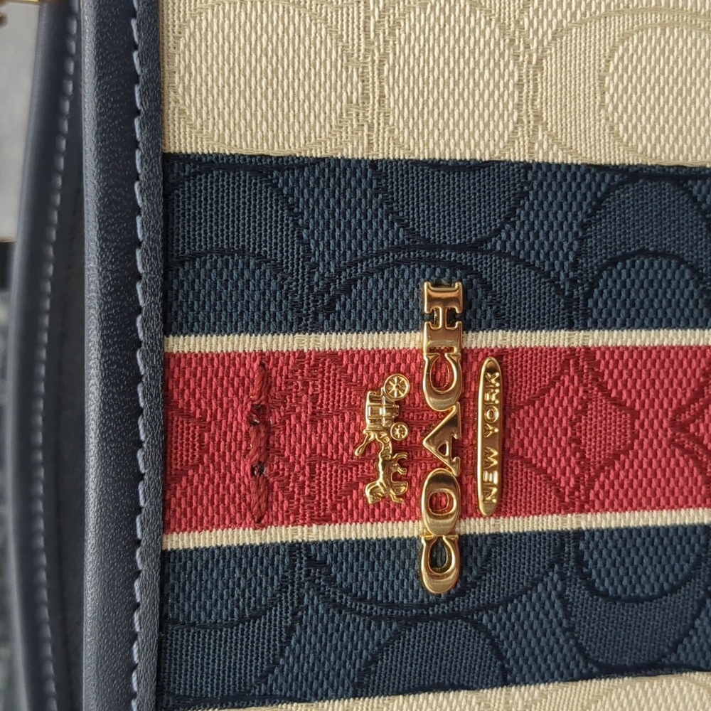 Coach Mollie Bucket Bag 22 In Signature Jacquard With Steipes - Picture 4 of 16